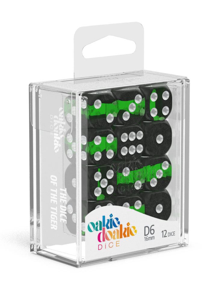 Oakie Doakie Dice D6 16mm Enclave - Emerald (12) - Oakie Doakie Dice