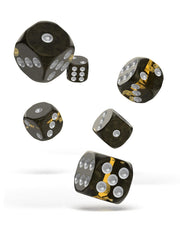 Oakie Doakie Dice D6 Dice 16 mm Enclave - Amber (12) - Oakie Doakie Dice