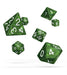 Oakie Doakie Dice RPG Set Marble - Green (7) - Oakie Doakie Dice