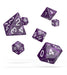 Oakie Doakie Dice RPG Set Marble - Purple (7) - Oakie Doakie Dice