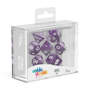 Oakie Doakie Dice RPG Set Marble - Purple (7) - Oakie Doakie Dice