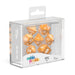 Oakie Doakie Dice RPG Set Marble - Orange (7) - Oakie Doakie Dice