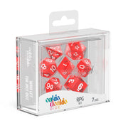 Oakie Doakie Dice RPG Set Translucent - Red (7) - Oakie Doakie Dice