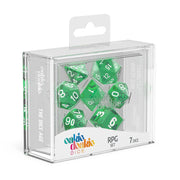 Oakie Doakie Dice RPG Set Translucent - Green (7) - Oakie Doakie Dice