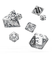 Oakie Doakie Dice RPG Set Translucent - Clear (7) - Oakie Doakie Dice