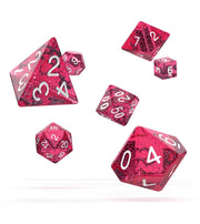 Oakie Doakie Dice RPG Set Speckled - Pink (7) - Oakie Doakie Dice