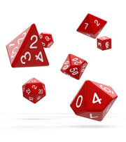 Oakie Doakie Dice RPG Set Solid - Red (7) - Oakie Doakie Dice