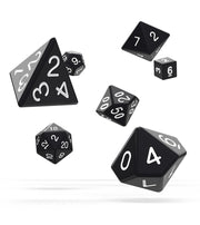 Oakie Doakie Dice RPG Set Solid - Black (7) - Oakie Doakie Dice