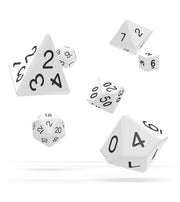 Oakie Doakie Dice RPG Set Solid - White (7) - Oakie Doakie Dice