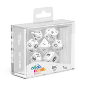Oakie Doakie Dice RPG Set Solid - White (7) - Oakie Doakie Dice