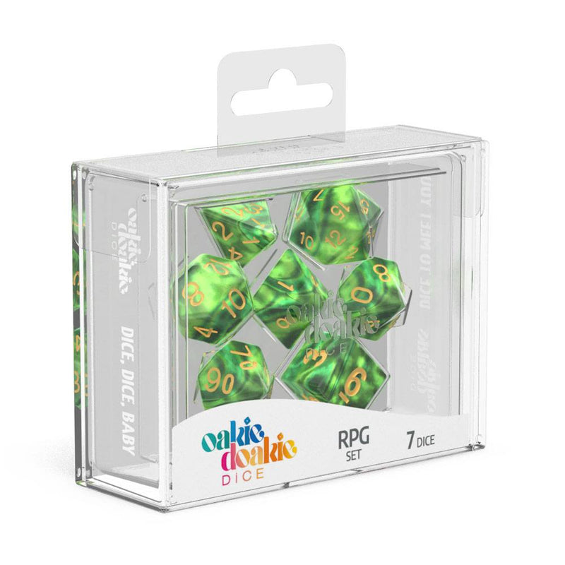 Oakie Doakie Dice RPG Set Gemidice - Jungle (7) - Oakie Doakie Dice