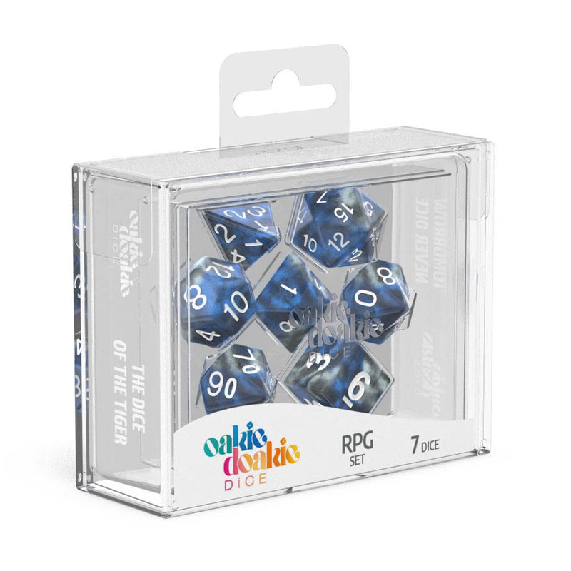 Oakie Doakie Dice RPG Set Gemidice - Liquid Steel (7) - Oakie Doakie Dice