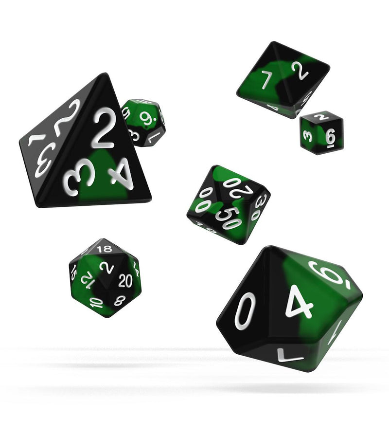 Oakie Doakie Dice RPG Set Glow in the Dark - Biohazard (7) - Oakie Doakie Dice
