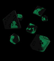 Oakie Doakie Dice RPG Set Glow in the Dark - Biohazard (7) - Oakie Doakie Dice