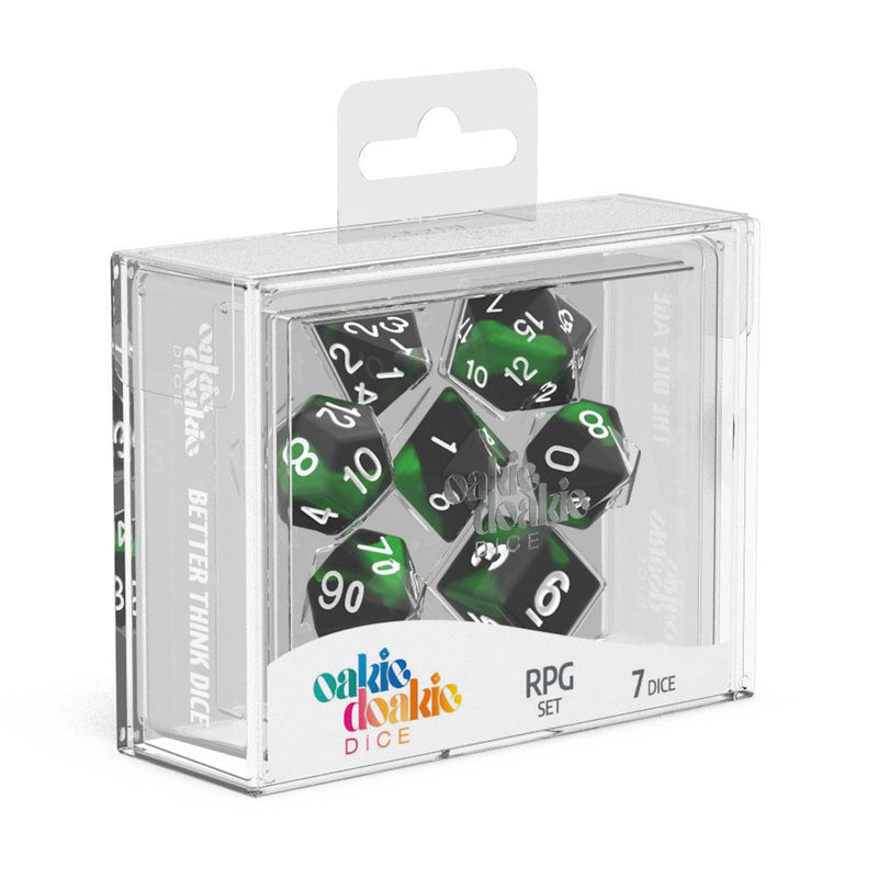Oakie Doakie Dice RPG Set Glow in the Dark - Biohazard (7) - Oakie Doakie Dice