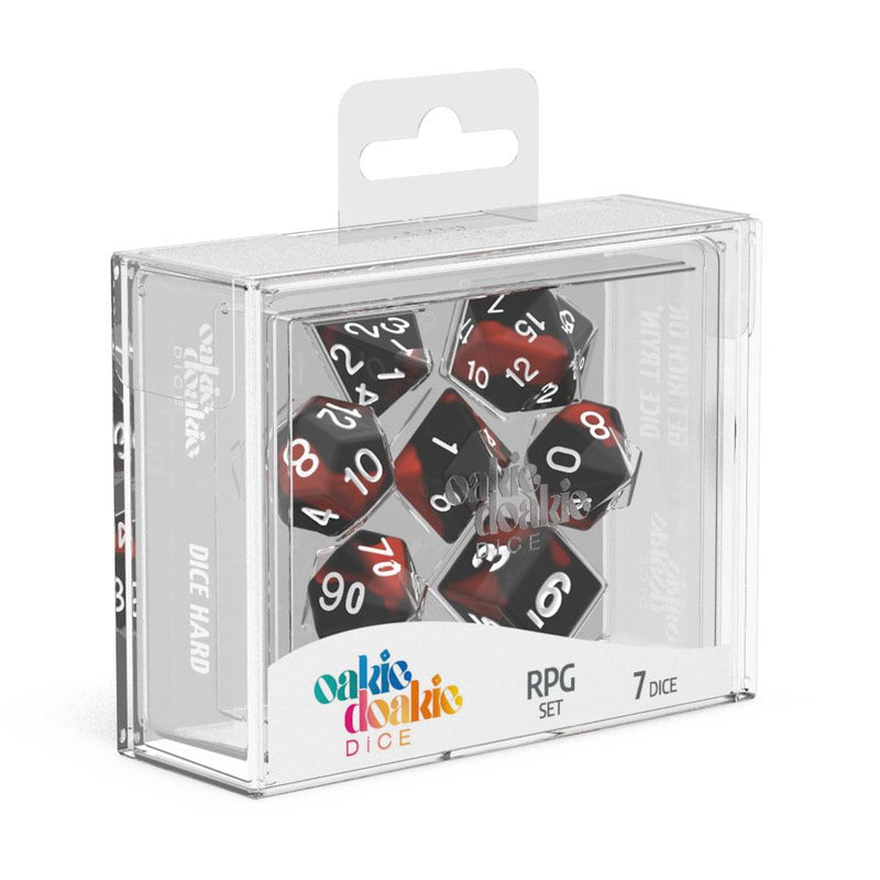 Oakie Doakie Dice RPG Set Glow in the Dark - Lava (7) - Oakie Doakie Dice