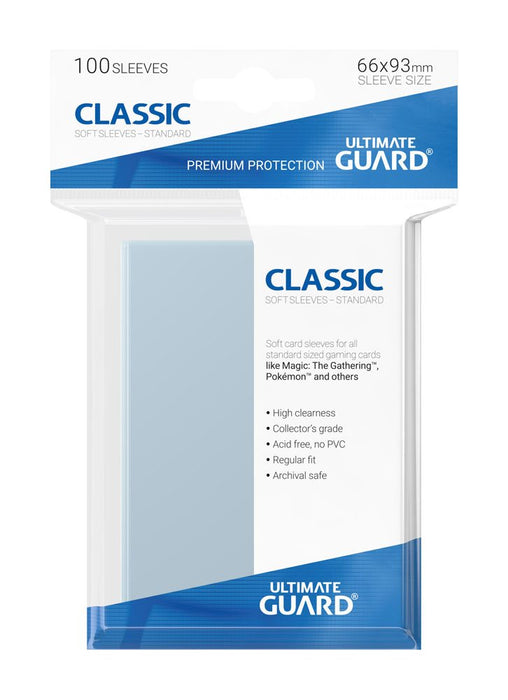 Ultimate Guard Classic Soft Sleeves Standard Size Transparent (100) - Ultimate Guard