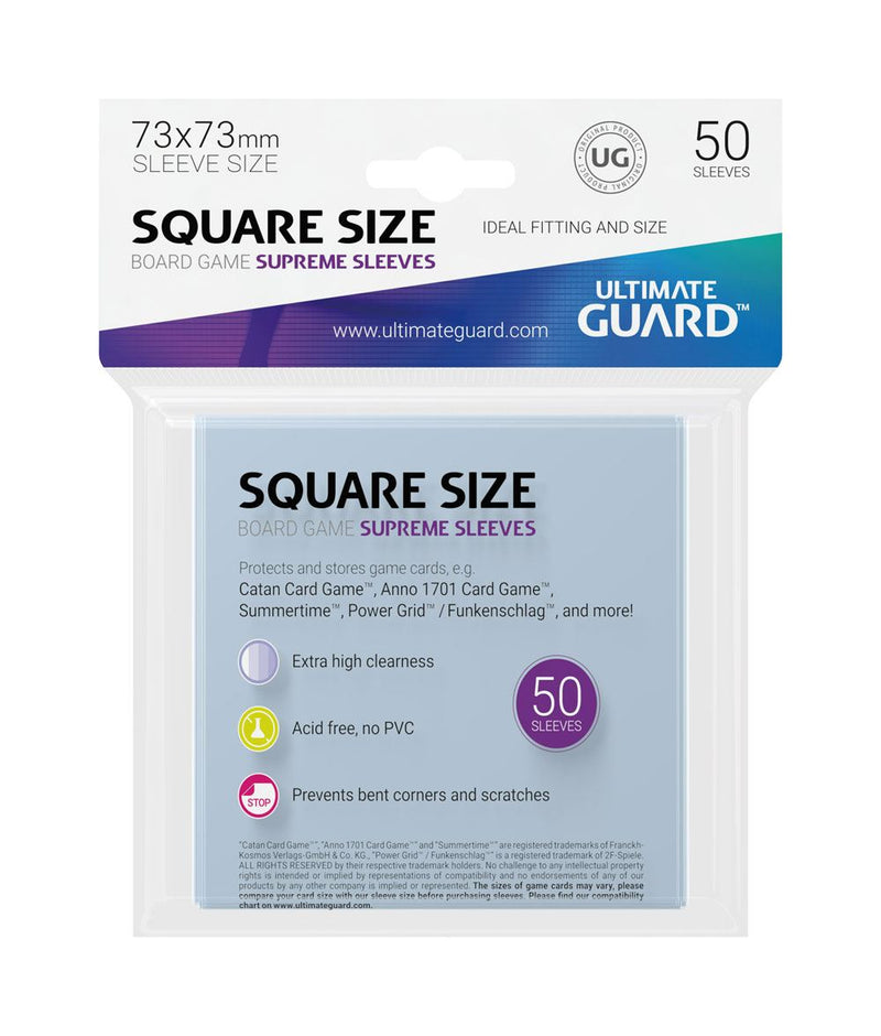 Ultimate Guard Supreme Board Game Sleeves Square (50) - Ultimate Guard