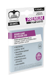 Ultimate Guard Premium Soft Sleeves for Board Game Cards Big Square (50) - Ultimate Guard