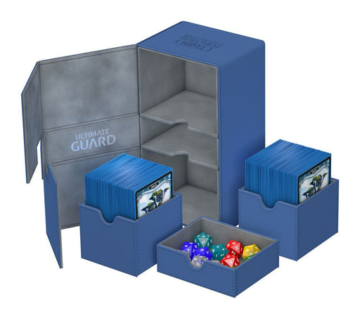 Ultimate Guard Twin Flip´n´Tray Deck Case 200+ Standard Size XenoSkin Blue - Ultimate Guard