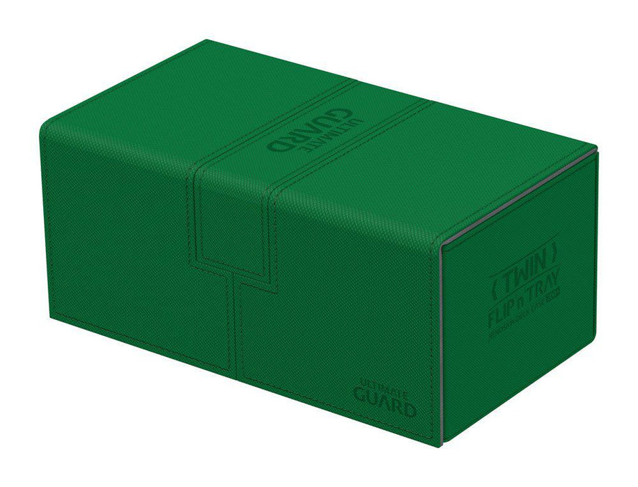 Ultimate Guard Twin Flip´n´Tray Deck Case 200+ Standard Size XenoSkin Green - Ultimate Guard
