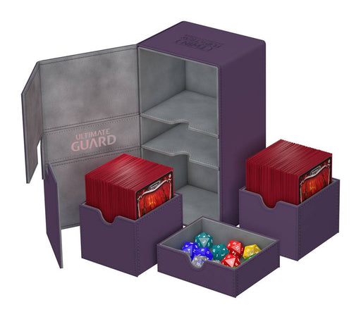 Ultimate Guard Twin Flip´n´Tray Deck Case 200+ Standard Size XenoSkin Purple - Ultimate Guard
