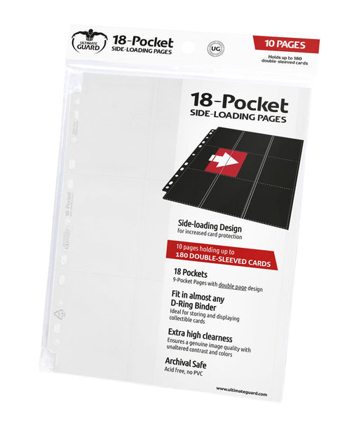 Ultimate Guard 18-Pocket Pages Side-Loading White (10) - Ultimate Guard