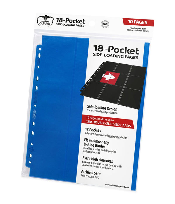 Ultimate Guard 18-Pocket Pages Side-Loading Blue (10) - Ultimate Guard
