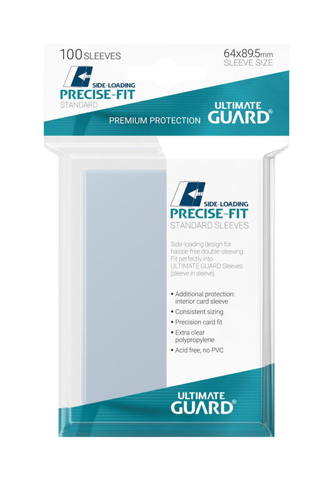 Ultimate Guard Precise-Fit Sleeves Side-Loading Standard Size Transparent (100) - Ultimate Guard