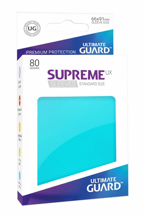 Ultimate Guard Supreme UX Sleeves Standard Size Aquamarine (80) - Ultimate Guard