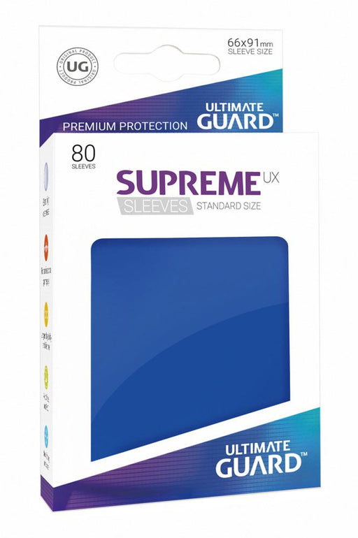 Ultimate Guard Supreme UX Sleeves Standard Size Blue (80) - Ultimate Guard