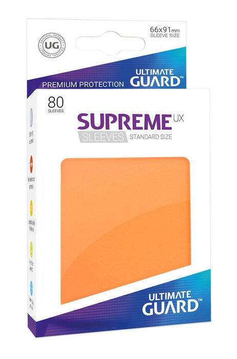 Ultimate Guard Supreme UX Sleeves Standard Size Orange (80) - Ultimate Guard