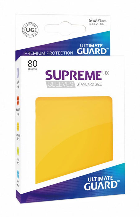 Ultimate Guard Supreme UX Sleeves Standard Size Yellow (80) - Ultimate Guard