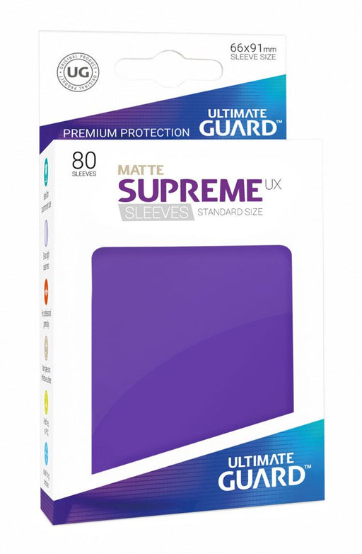Ultimate Guard Supreme UX Sleeves Standard Size Matte Purple (80) - Ultimate Guard