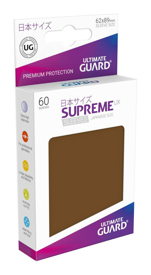 Ultimate Guard Supreme UX Sleeves Japanese Size Brown (60) - Ultimate Guard