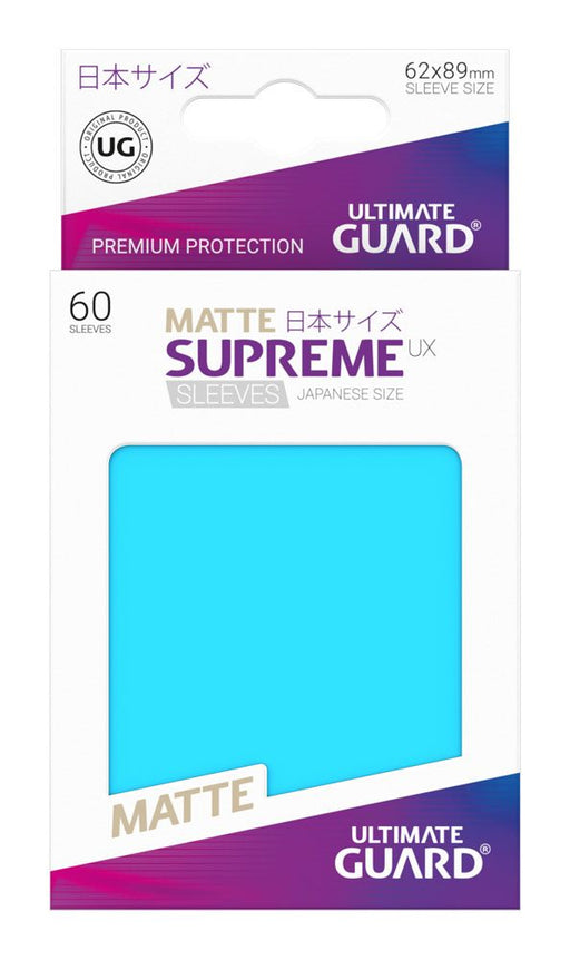 Ultimate Guard Supreme UX Sleeves Japanese Size Matte Light Blue (60) - Ultimate Guard