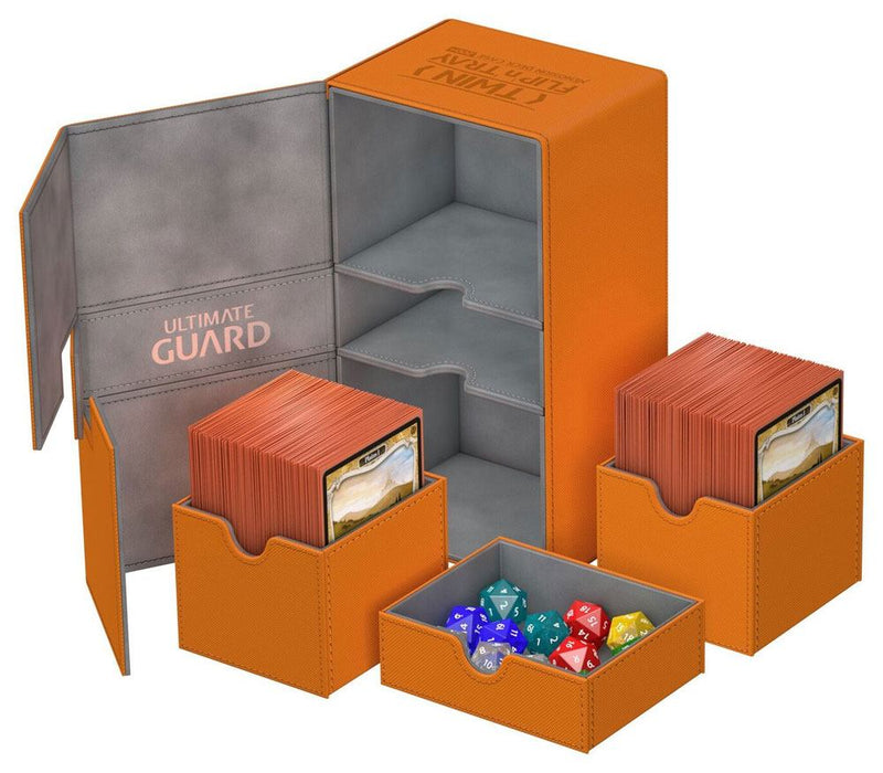 Ultimate Guard Twin Flip´n´Tray Deck Case 200+ Standard Size XenoSkin Orange - Ultimate Guard