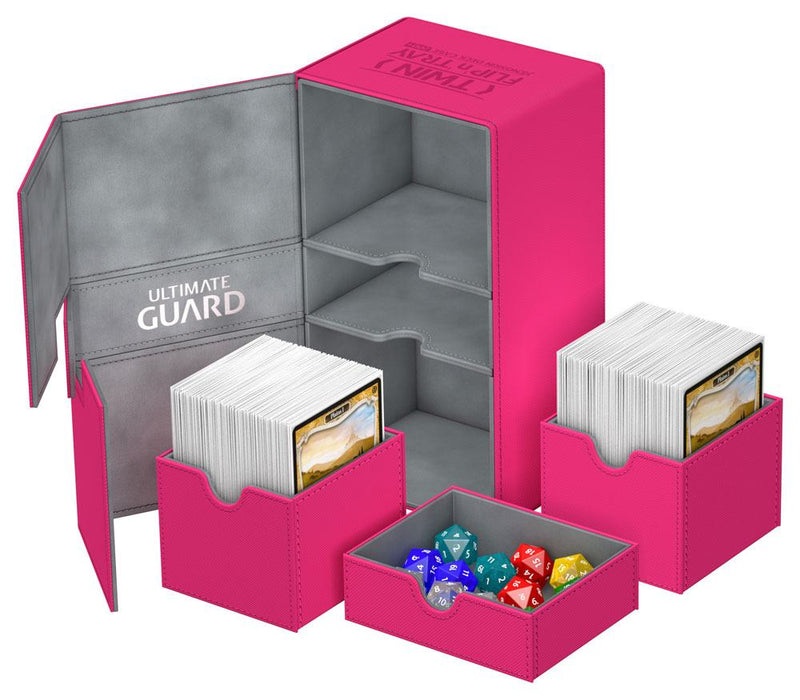 Ultimate Guard Twin Flip´n´Tray Deck Case 200+ Standard Size XenoSkin Pink - Ultimate Guard