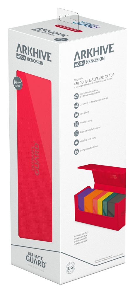 Ultimate Guard Arkhive 400+ XenoSkin Monocolor Red - Ultimate Guard