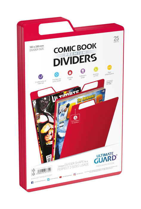 Ultimate Guard Premium Comic Book Dividers Red (25) - Ultimate Guard