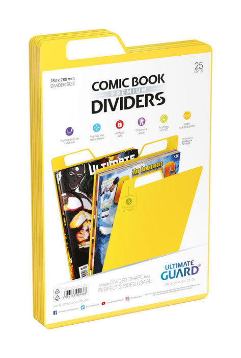 Ultimate Guard Premium Comic Book Dividers Yellow (25) - Ultimate Guard