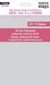 110 x XXL Super Large Card Sleeves (101.5mm x 153mm) - Sleeve Kings