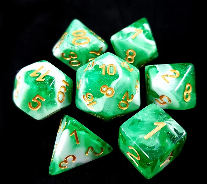 Set of 7 'Viking Saga' Yggdrasil RPG Dice - Lindorm Dice